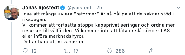 Jonas Sjöstedt Twitter Jonas Sjöstedt Twitter